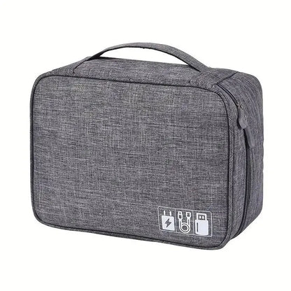 Waterproof Cable Storage Bag – Portable Electronic Organizer for Chargers, Cables & Accessories