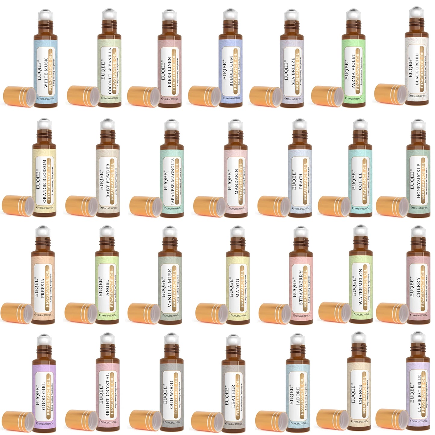 EUQEE 10ml Fragrance Oil Roll-On – Long-Lasting, Travel-Size Perfume for Men & Women