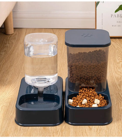 Automatic Pet Feeder & Water Dispenser — Large Capacity Food & Water Station for Cats & Dogs