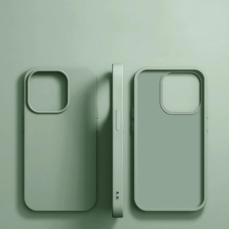 Luxury Liquid Silicone iPhone Case – Shockproof Slim Cover for iPhone 11–16 Pro Max & Plus