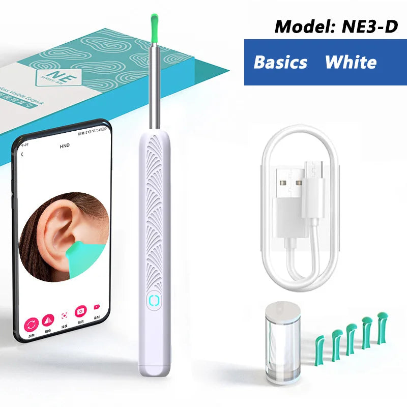 Visual Ear Cleaner with Camera – HD Otoscope Ear Wax Removal Tool with LED Light