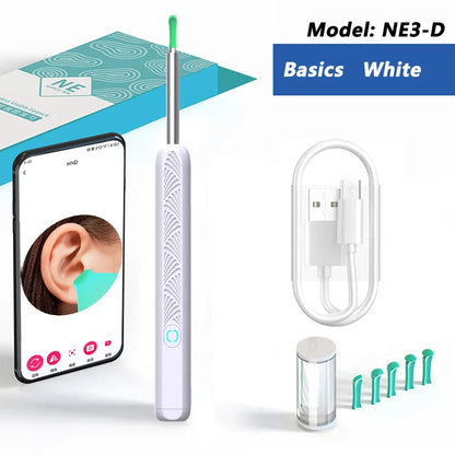 Visual Ear Cleaner with Camera – HD Otoscope Ear Wax Removal Tool with LED Light