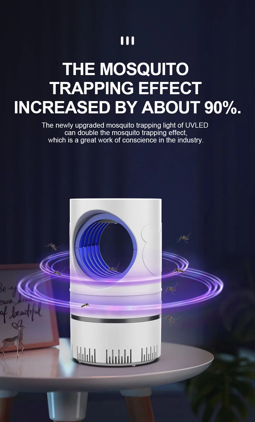 USB Mosquito Killer Lamp — Quiet Indoor Bug Trap with UV Light