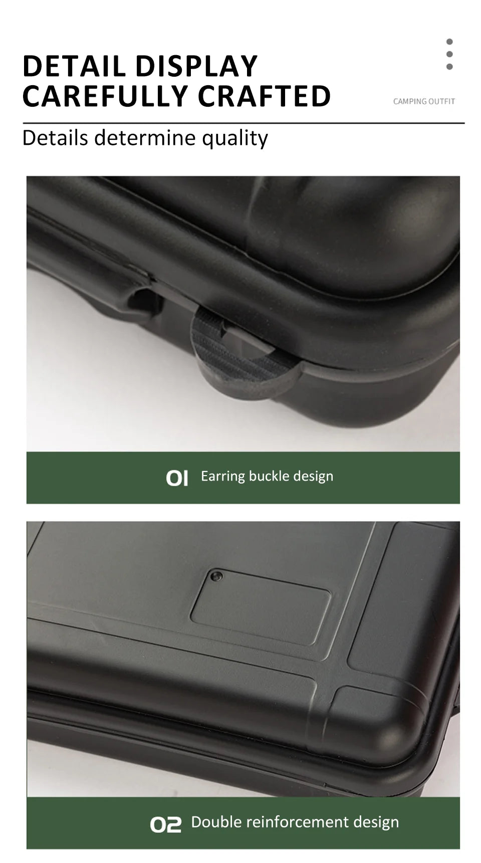 EDC Outdoor Tool Box – Waterproof Shockproof Survival Storage Case for Camping & Fishing Gear