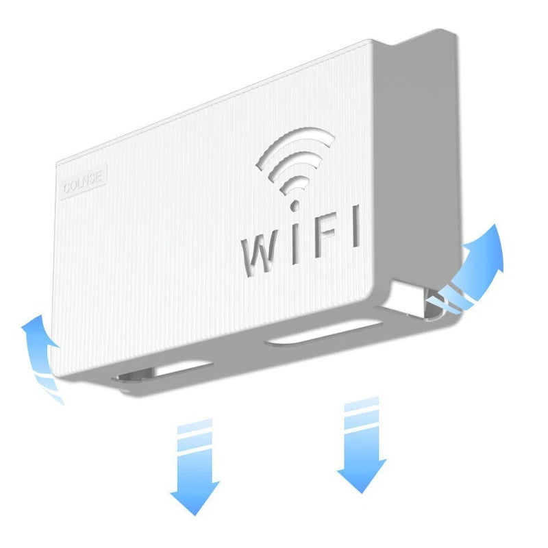 No-Drill Router Shelf – Wall-Mounted WiFi & TV Box Organizer with Strong Adhesive Hold