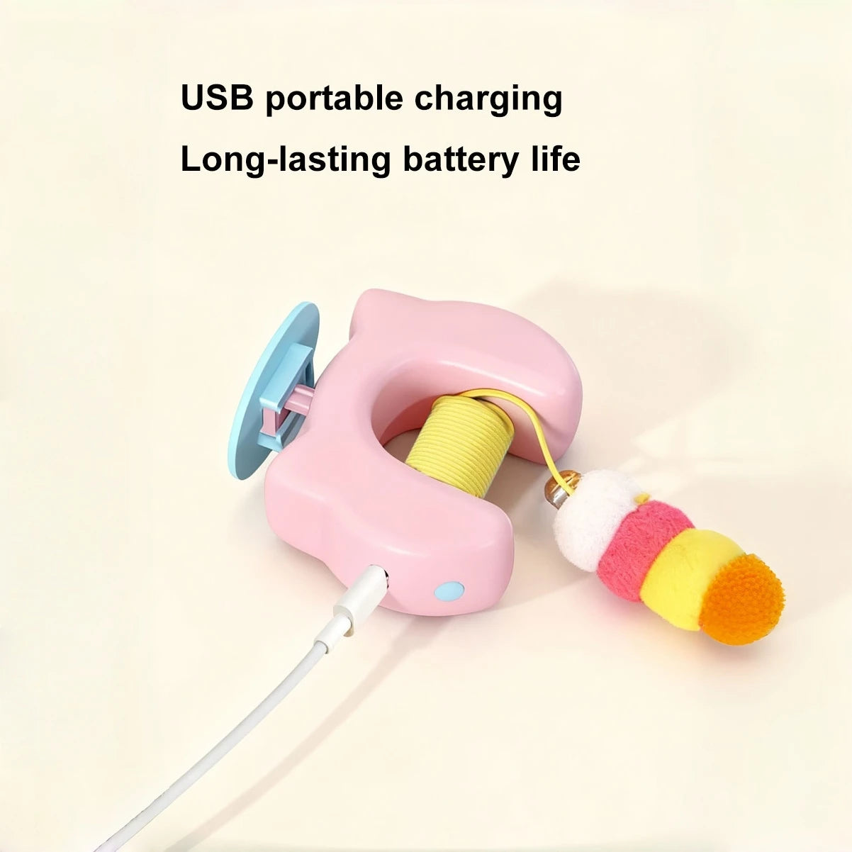 Automatic Cat Teaser Toy — Electric Feather Swing Toy for Interactive Play