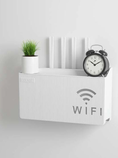 No-Drill Router Shelf – Wall-Mounted WiFi & TV Box Organizer with Strong Adhesive Hold