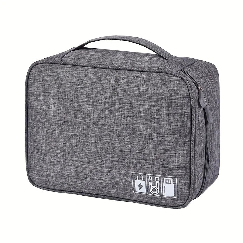 Waterproof Cable Storage Bag – Portable Electronic Organizer for Chargers, Cables & Accessories