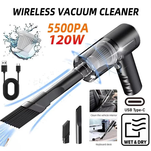 Portable Wireless Handheld Vacuum — Powerful Mini Cleaner for Car & Home