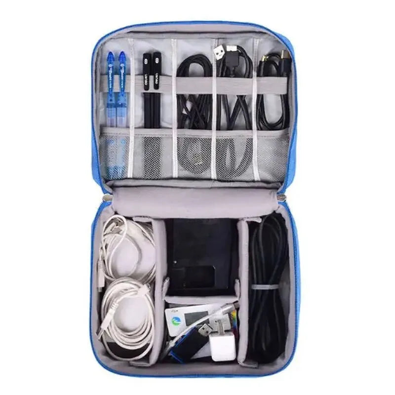 Waterproof Cable Storage Bag – Portable Electronic Organizer for Chargers, Cables & Accessories