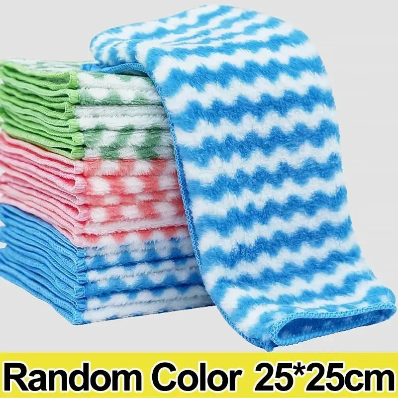 Ultra-Absorbent Microfiber Cleaning Cloths/Towels — Soft & Streak-Free (5/10/20 Pack)