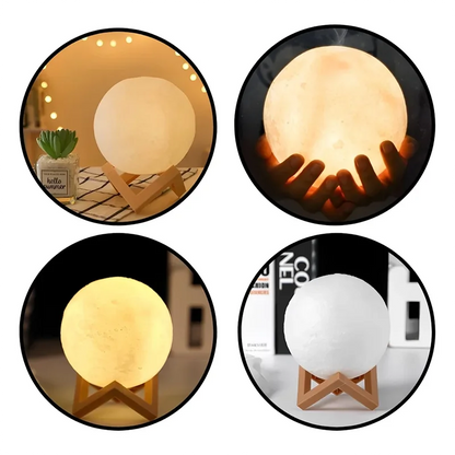 Mini Moon Lamp Night Light — Soft LED Bedroom Light (7 Color Modes)