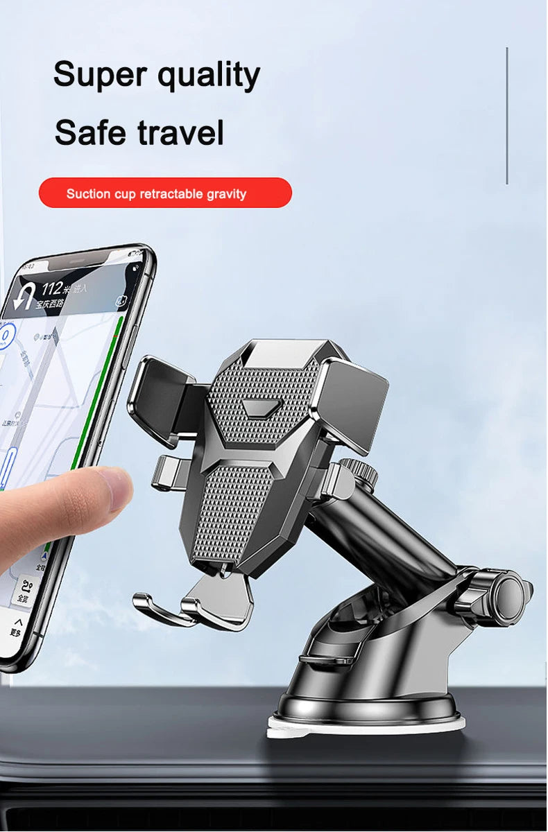 360° Adjustable Car Phone Holder – Strong Suction Dashboard & Windshield Mount for All 4.0–7” Phones (2026 Upgrade)