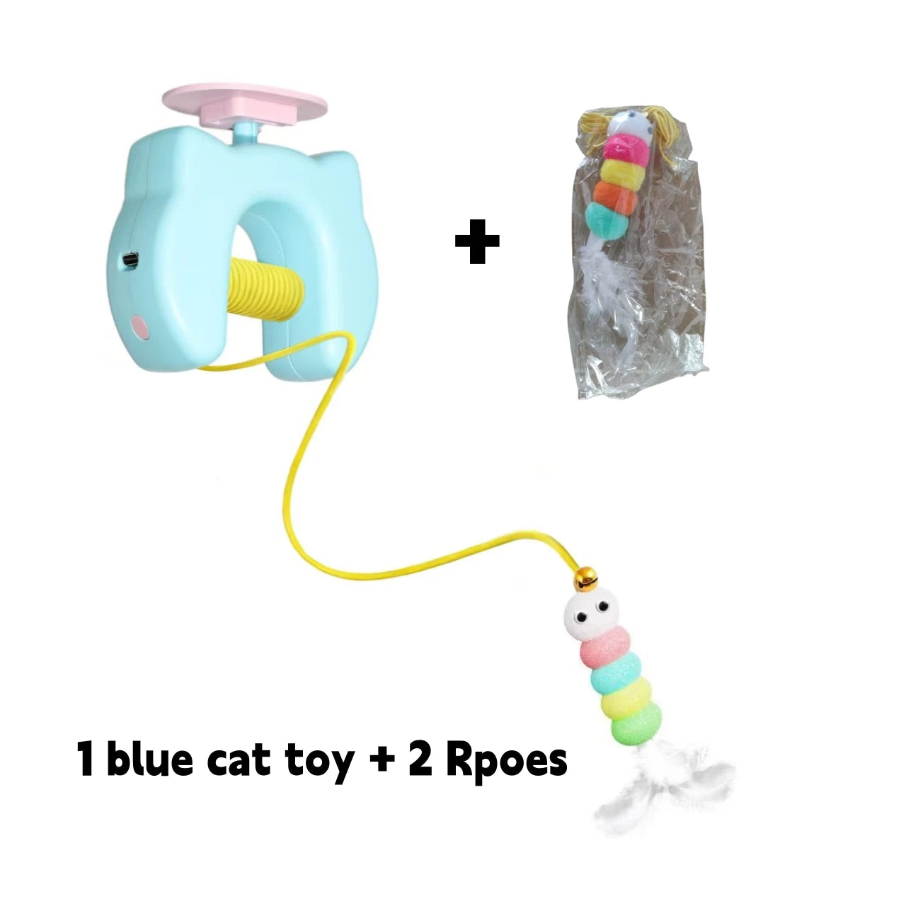 Automatic Cat Teaser Toy — Electric Feather Swing Toy for Interactive Play