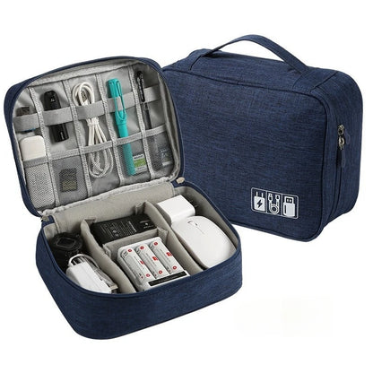 Waterproof Cable Storage Bag – Portable Electronic Organizer for Chargers, Cables & Accessories