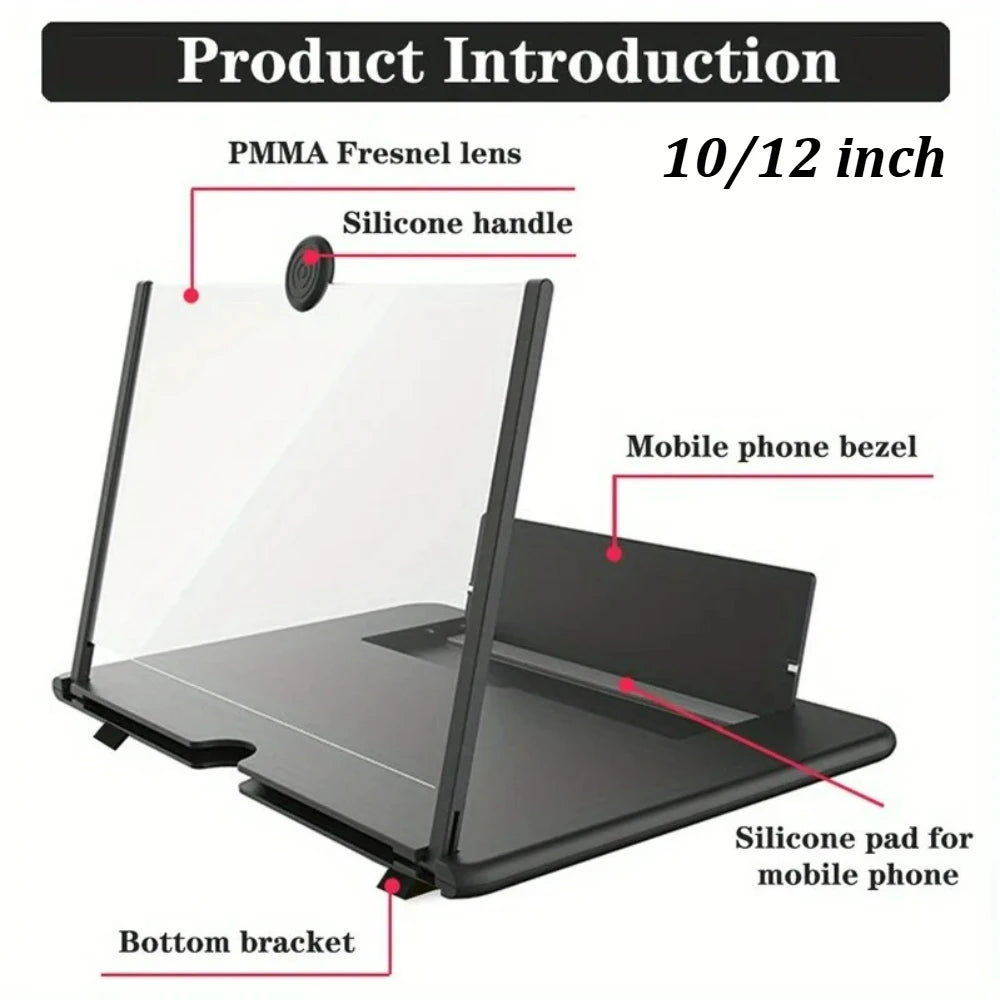 12” HD Phone Screen Amplifier – Anti-Blue Light Screen Magnifier for Clear, Comfortable Viewing