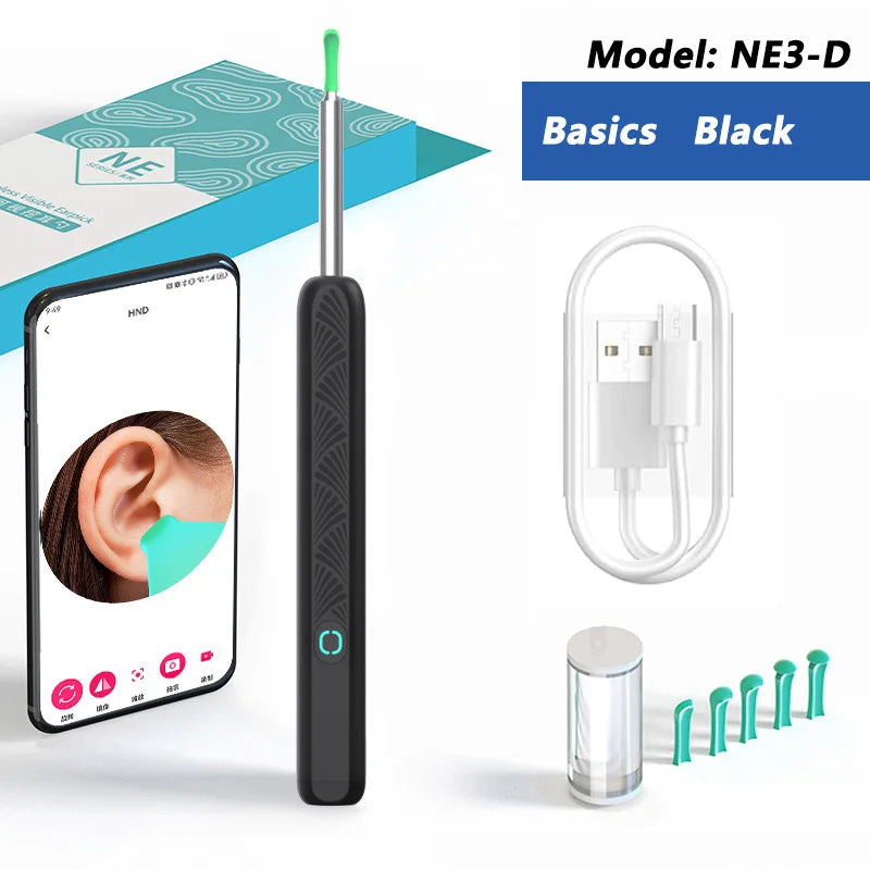 Visual Ear Cleaner with Camera – HD Otoscope Ear Wax Removal Tool with LED Light