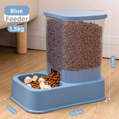Automatic Pet Feeder & Water Dispenser — Large Capacity Food & Water Station for Cats & Dogs