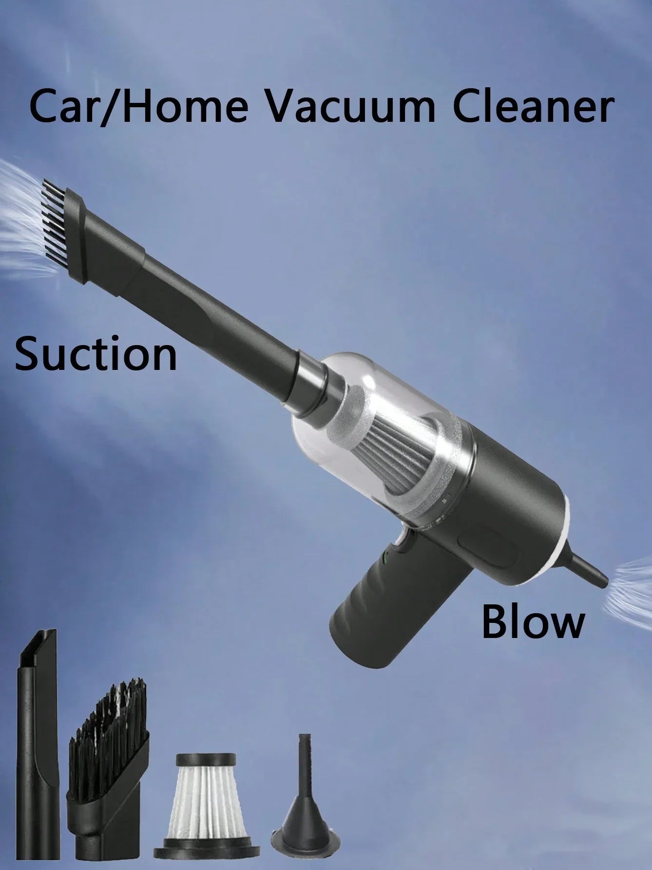Portable Wireless Handheld Vacuum — Powerful Mini Cleaner for Car & Home