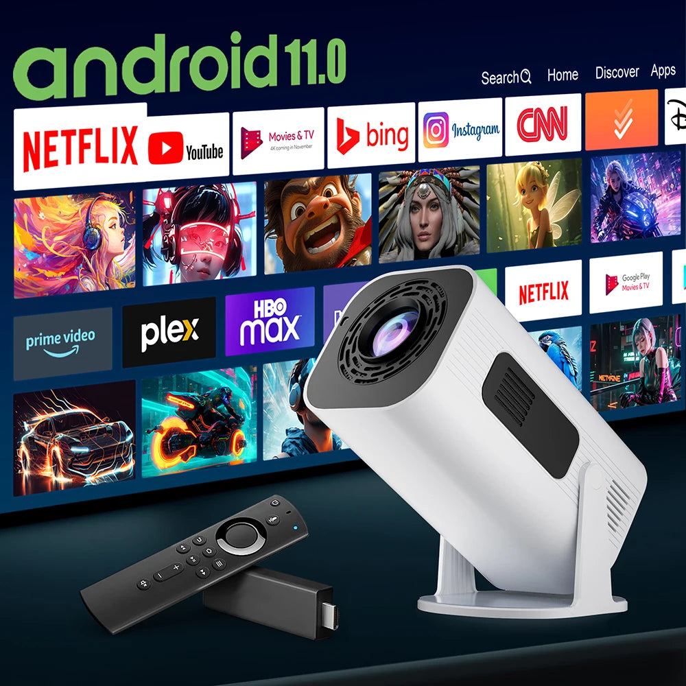Salange P330 Mini Projector — 1080P HD Portable Smart Projector with WiFi & Bluetooth