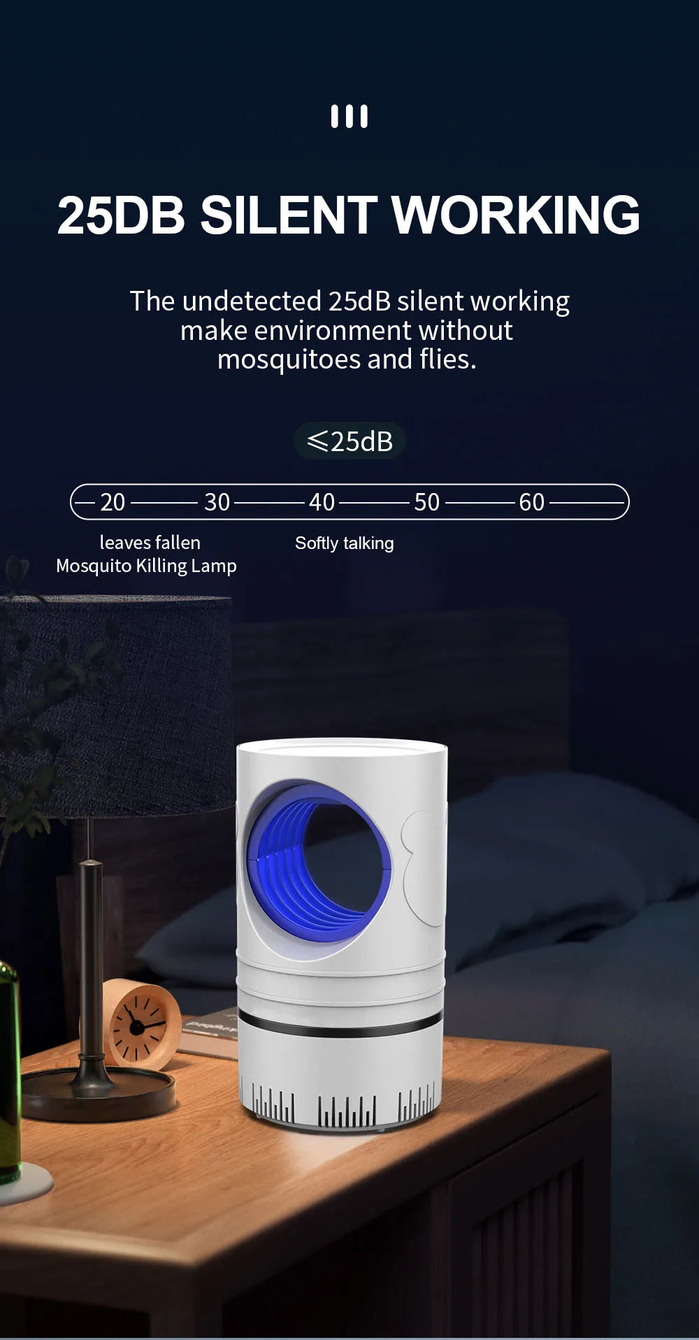 USB Mosquito Killer Lamp — Quiet Indoor Bug Trap with UV Light