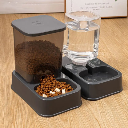 Automatic Pet Feeder & Water Dispenser — Large Capacity Food & Water Station for Cats & Dogs