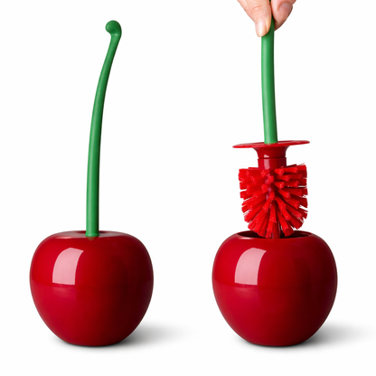 Cherry-Shaped Toilet Brush Set – Creative Bathroom Cleaner with Holder