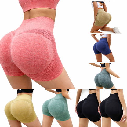 High Waist Seamless Gym Shorts – Sculpting Push-Up Fitness Shorts for Workout, Running & Yoga